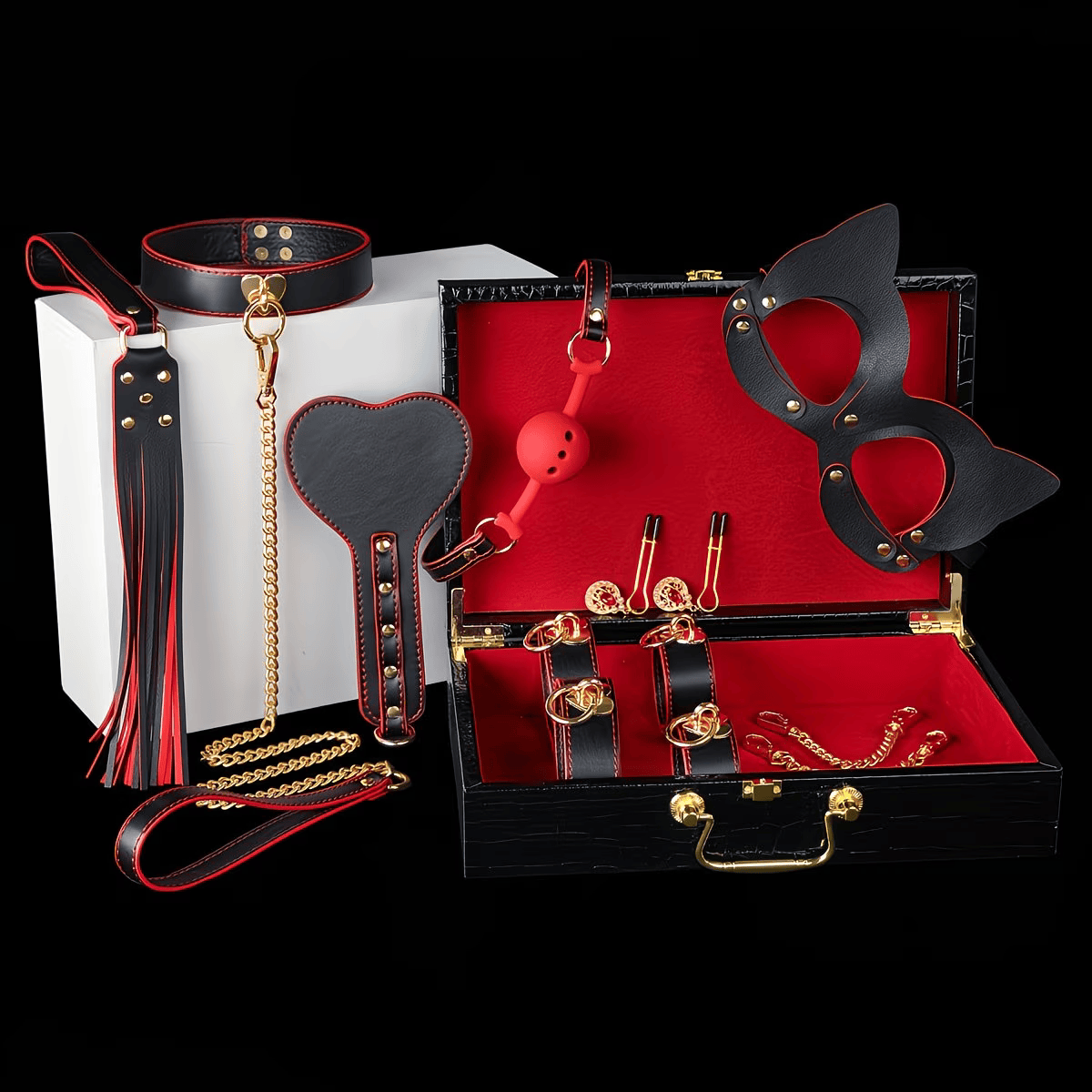 8 Piece Genuine Leather Discipline Restraint set