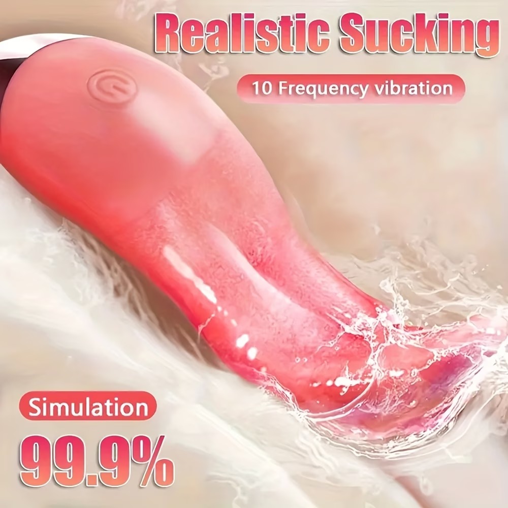 Realistic Sucking & Licking Clitoral G-Spot Vibrator – 10 Modes