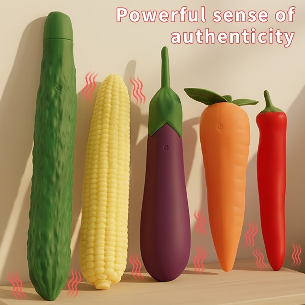 Realistic Vegetable Dildo Set – Cucumber, Corn, Eggplant, Carrot & Chili